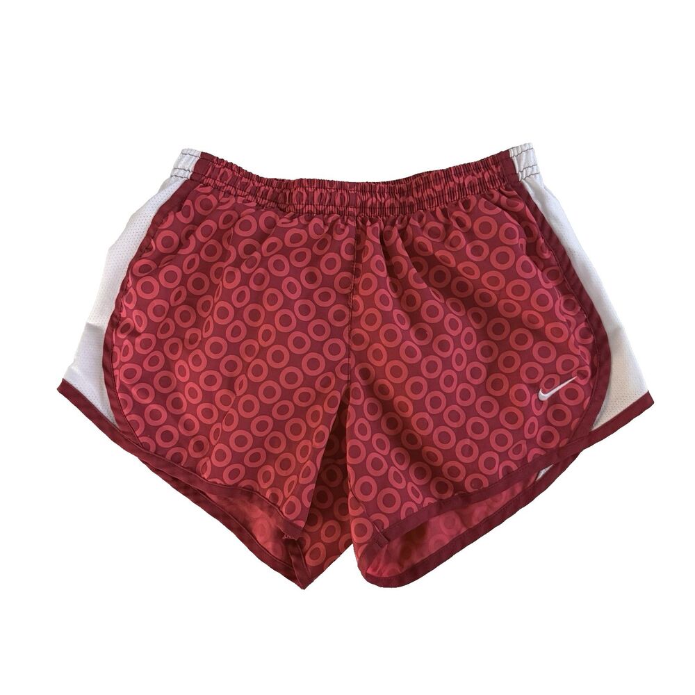 Nike Dri Fit Tempo Running Shorts Size M Youth Red White Lined